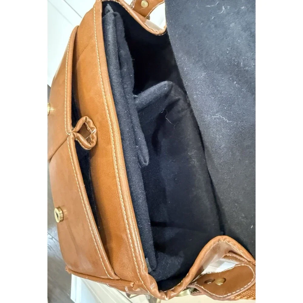 PU Leather Waterproof Vintage DSLR Camera Shoulder Bag Messenger Bag Partition